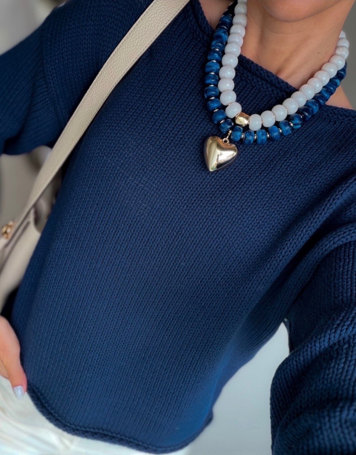 Such a good Target find, this navy sweater is that perfect elevated basic that makes any outfit feel put together. Easy to style with white jeans now and will carry you straight into summer nights.

target finds, target spring 2026, navy sweater, affordable fashion, white jeans outfit, casual chic style, everyday outfit, annabrstyle

#LTKOver40 #LTKSeasonal #LTKootd