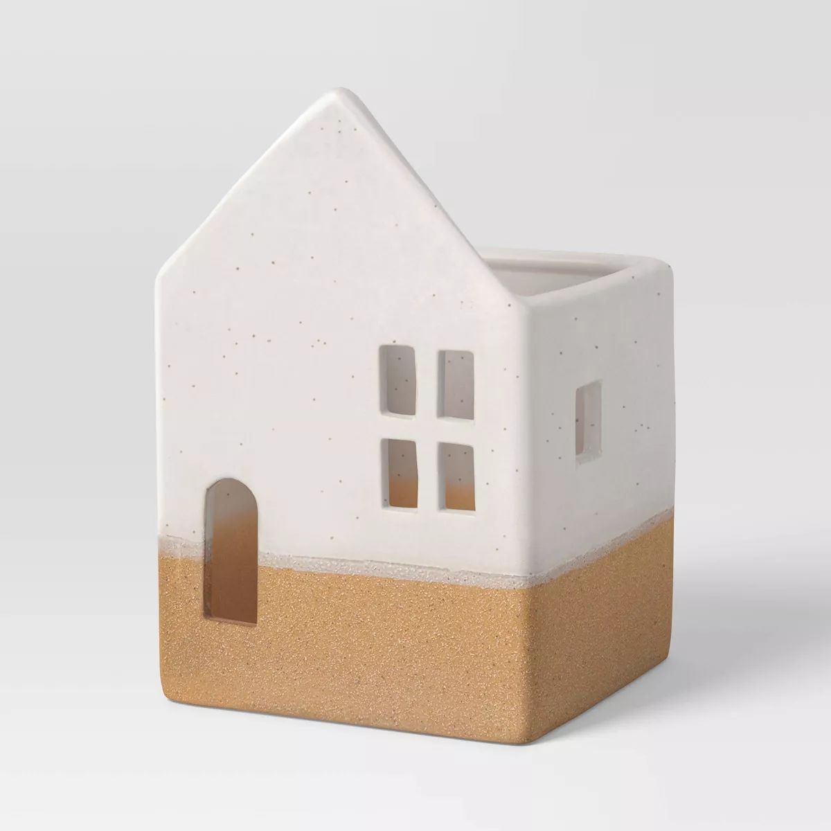 6.75" Speckled Ceramic House Christmas Village Building - Wondershop™ White | Target