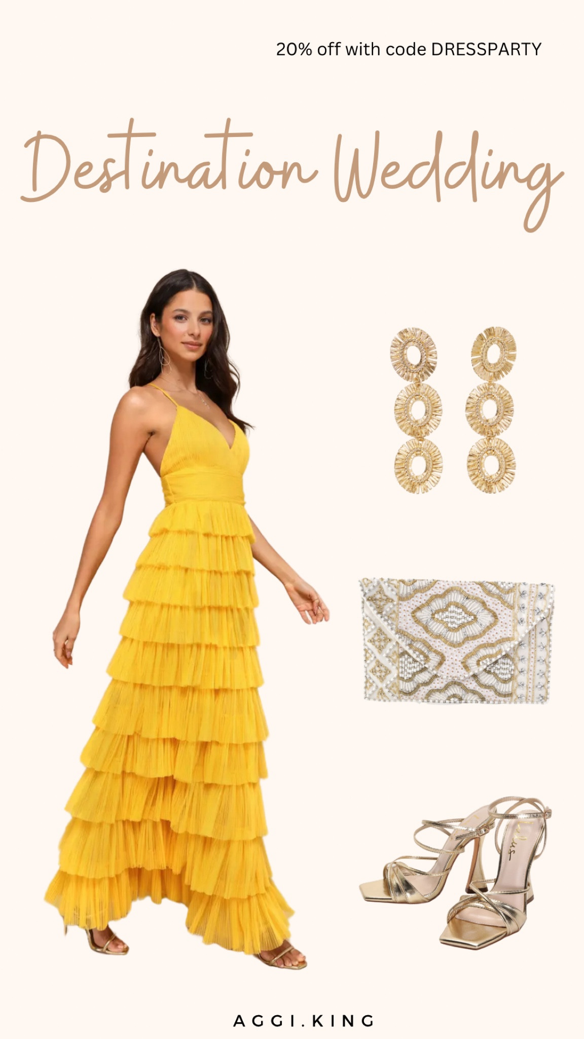 Destination wedding look from Lulus 

20% off with code DRESSPARTY 

#lulus #wedding #dress #destination #weddingguest 

#LTKstyletip #LTKSpringSale #LTKwedding