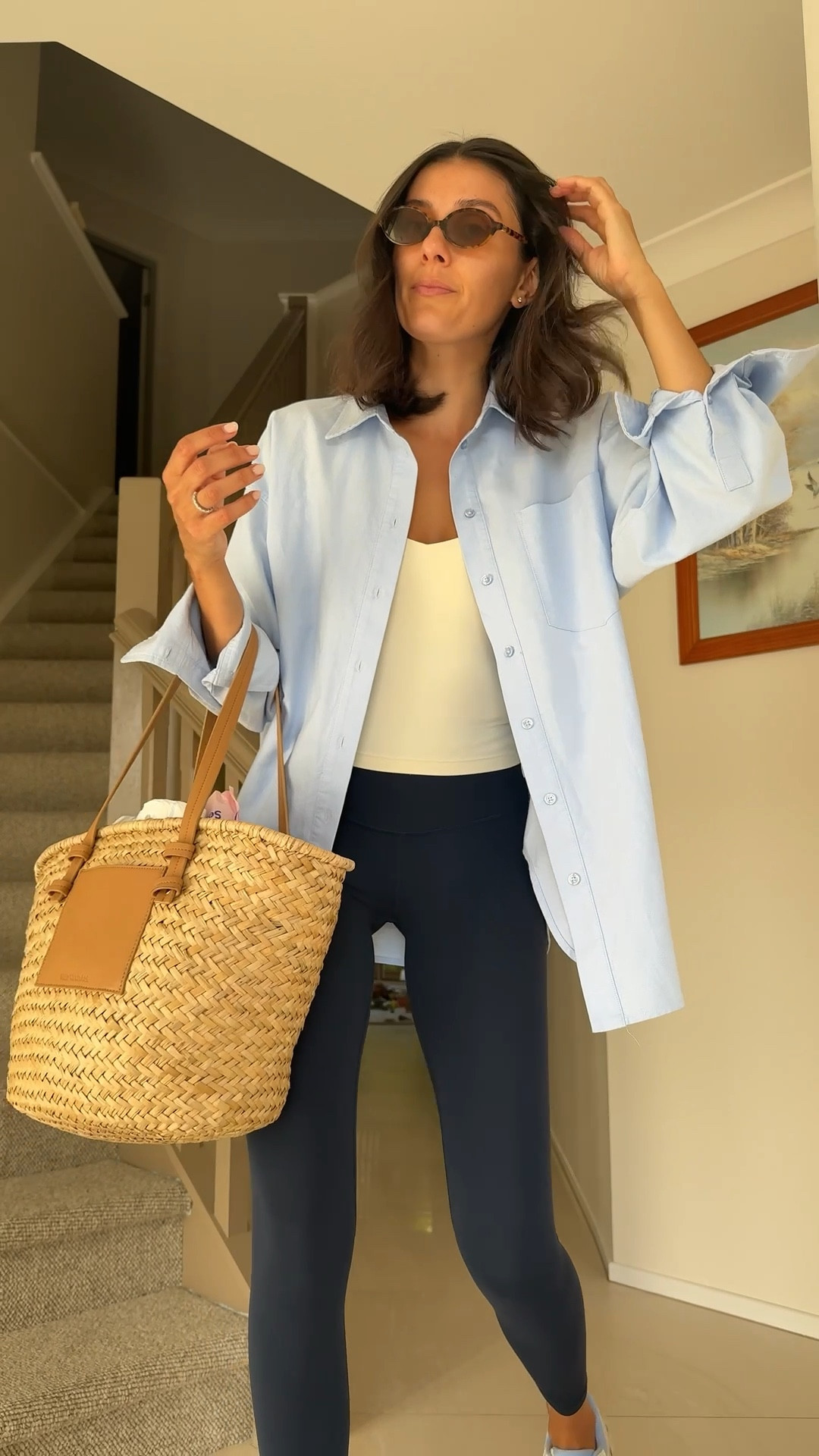 What I wore yesterday as a mum of two who loves to feel put together but still needs to dress practically as I’ve got two kids under 4!!! Comfort is key lol. Leggings Lululemon, tank Lorna Jane and oversized shirt from Seed. Sneakers are from asics. Bag is also seed x 

#LTKstyletip #LTKaustralia