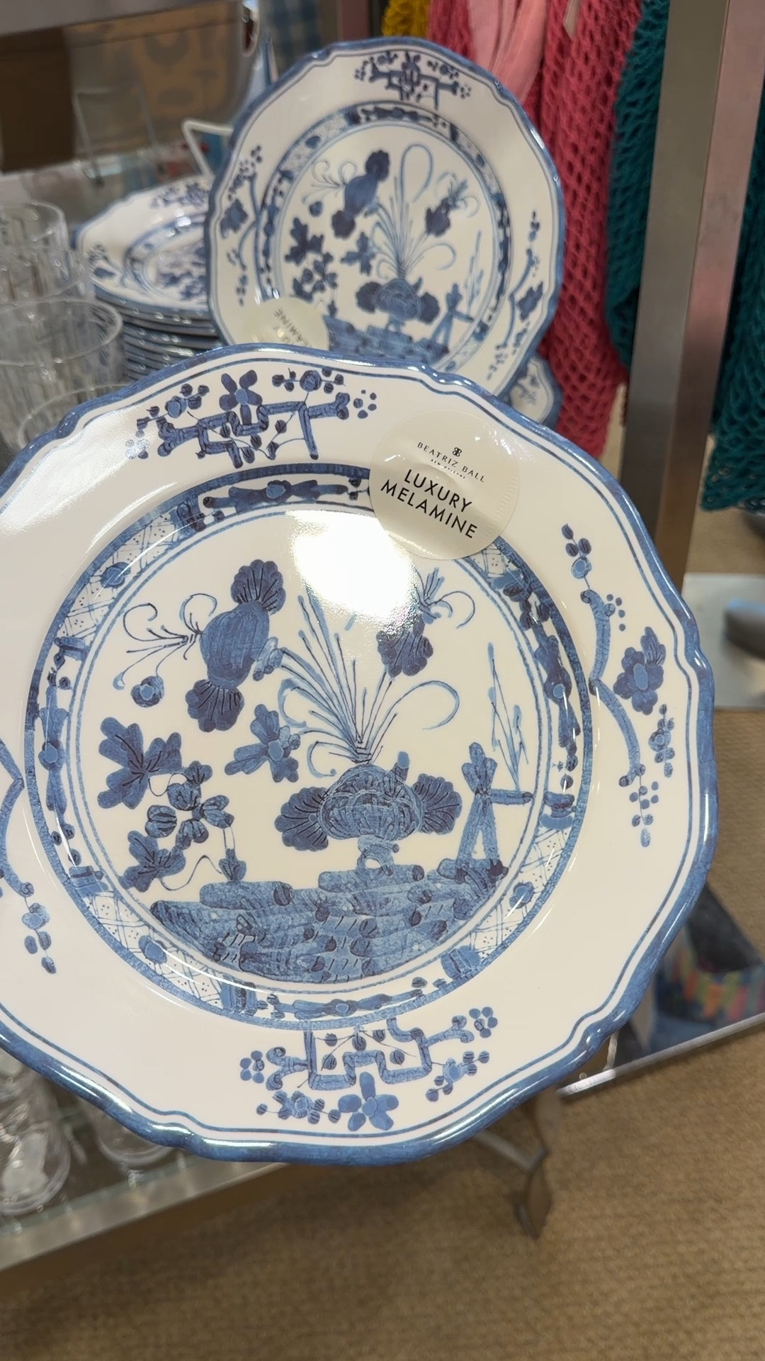 Look for less Ginori inspired melamine plates 💙 chic outdoor entertaining essentials blue and white dinnerware Ginori plates summer patio
