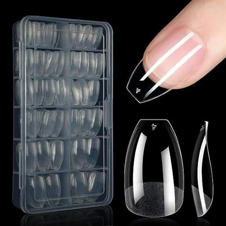 AILLSA Ballerina Nail Tips Soft Gel Clear Gelly Full Cover Nail Tips Pre-Shaped Acrylic Press on False Nails tips for Nails Extension Home DIY Salon Manicure Ideal Gifts 216PCS 12 Sizes | Walmart (US)