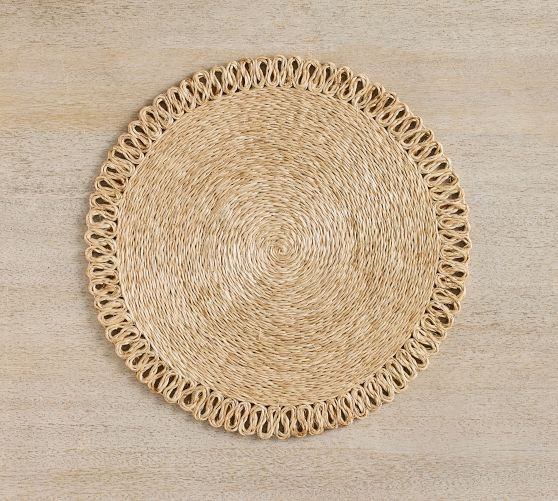 Handcrafted Round Abaca Placemats | Pottery Barn (US)