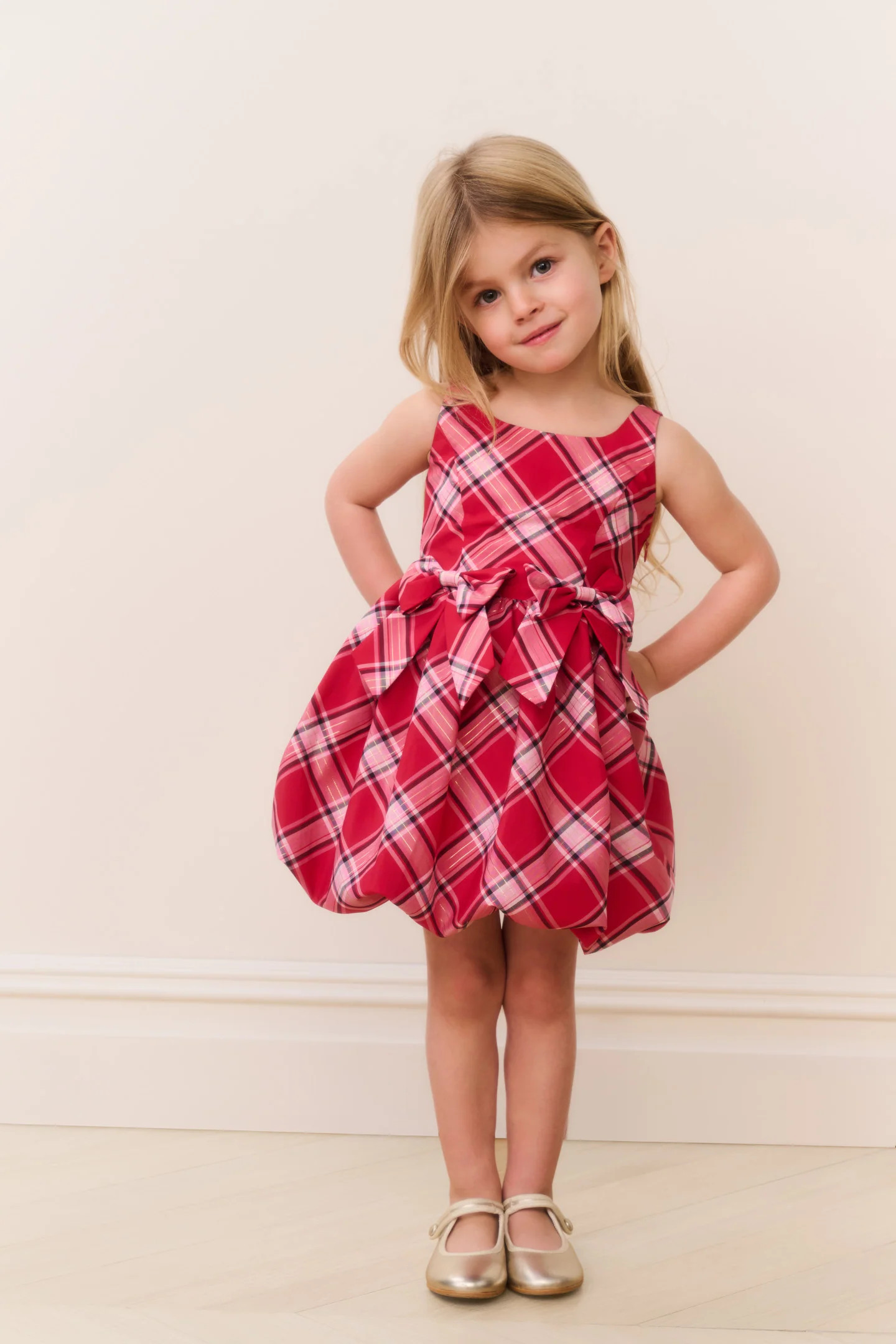 Little Girls Mini Tima Tartan Dress | LoveShackFancy