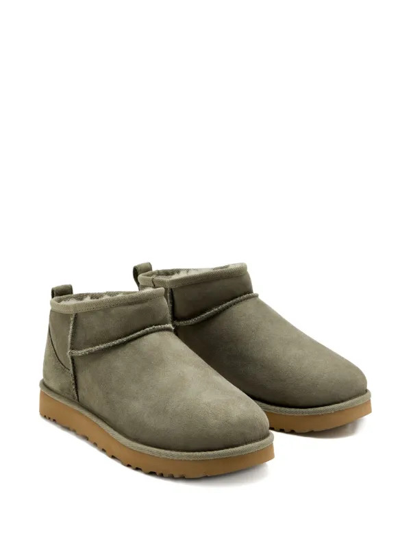 UGG Classic Ultra Mini Suede Boots | Green | FARFETCH | Farfetch Global