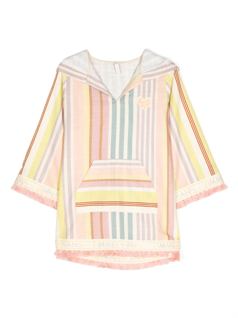 ZIMMERMANN Kids Halliday Stripe Jacket  | Neutrals | FARFETCH | Farfetch Global
