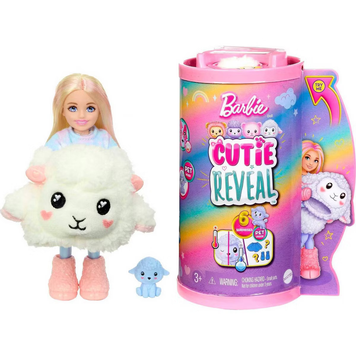 Barbie Chelsea Cutie Reveal Cozy Cute Tees Series Lamb Doll | Target