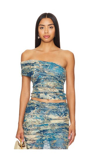 x REVOLVE Verna Top in Moss Watercolor | Revolve Clothing (Global)