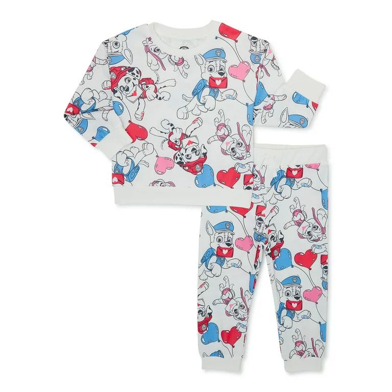 PAW Patrol Toddler Boy Valentine Terry Shirt and Joggers Set, 2-Piece, 12 Months-5T | Walmart (US)