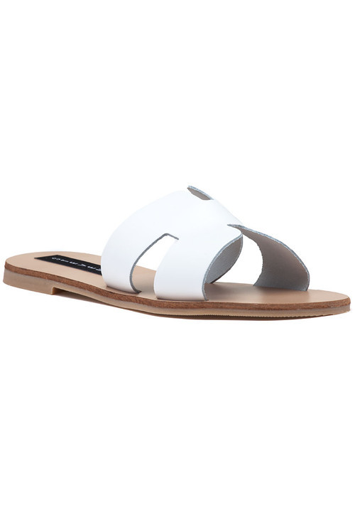 Greece Sandal White Leather | Jildor Shoes