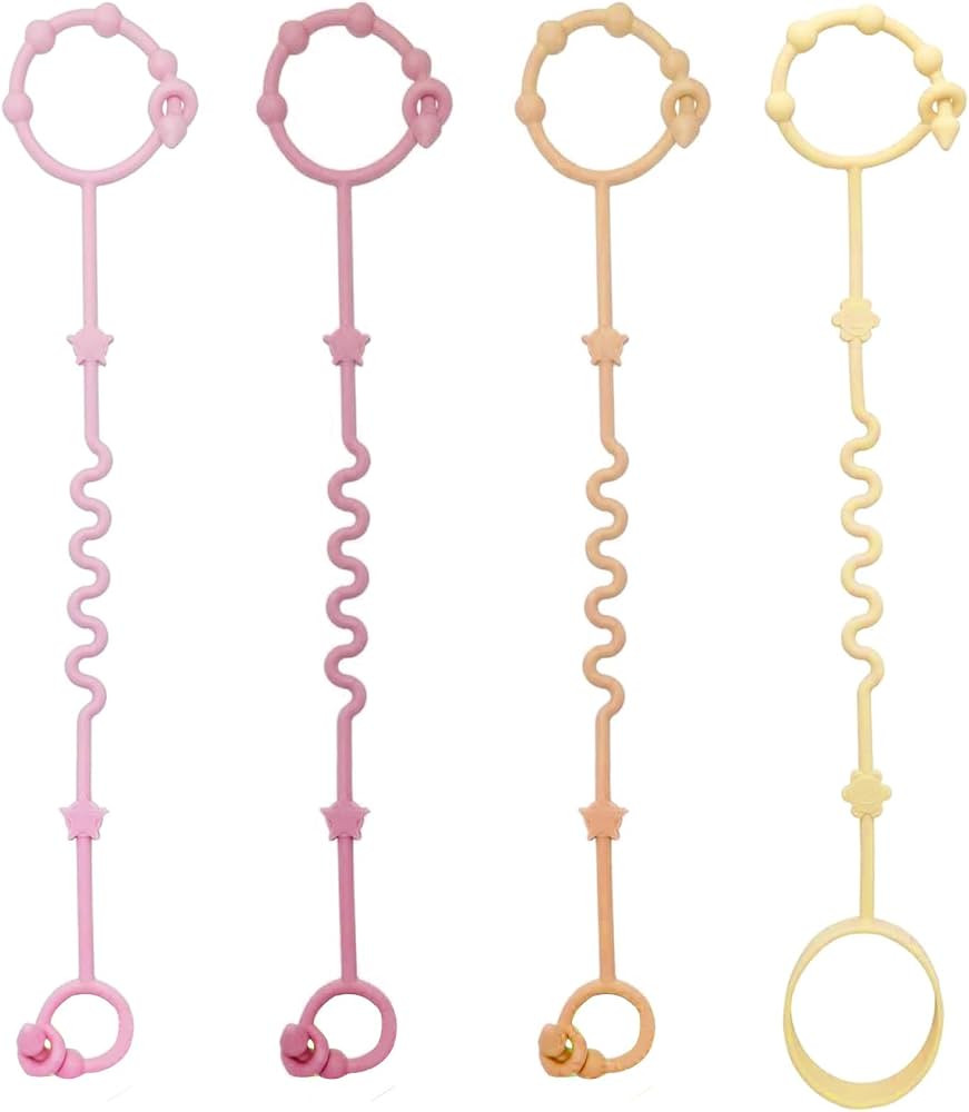 RTMOK Toy Straps for Baby, Silicone Setpacifier Clip,Applies to Car Seat Toy,Teether Toy,High Cha... | Amazon (US)