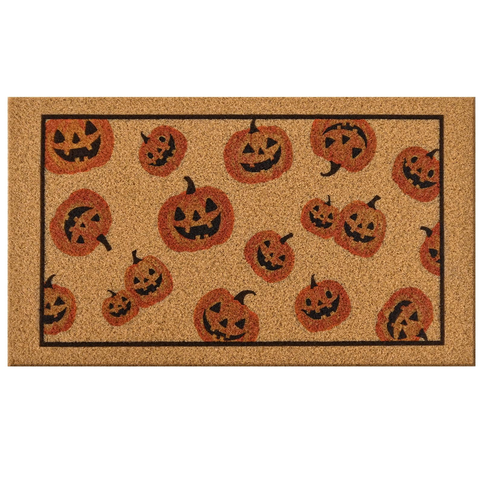 Yinhua Halloween Coir Door Mat Outside Entrance, Cute Pumpkin Front Door Mat Welcome Mats, Hallow... | Amazon (US)