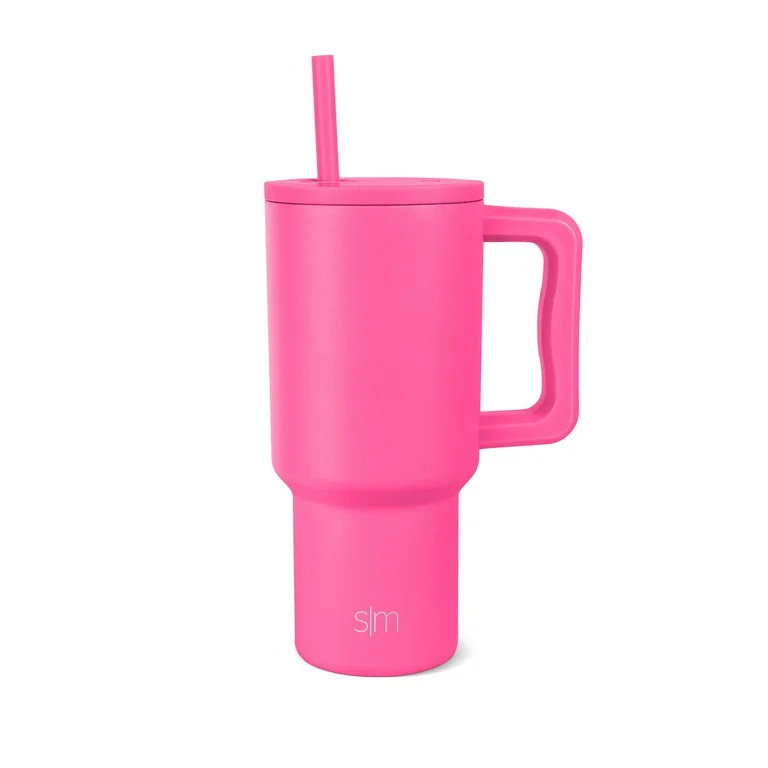 Simple Modern 30 fl oz Insulated Stainless Steel Trek Tumbler with Straw Lid|Raspberry Vibes | Walmart (US)