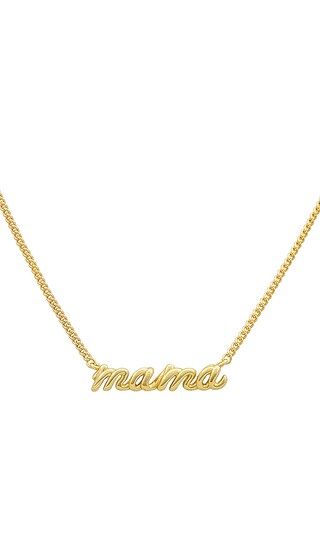 Mama Script Pendant Necklace in Gold | Revolve Clothing (Global)