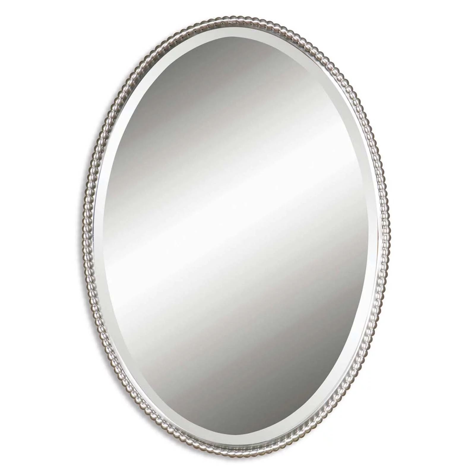 HN Home Hanford Transitional Nickel Finish Oval Beveled Mirror | Walmart (US)