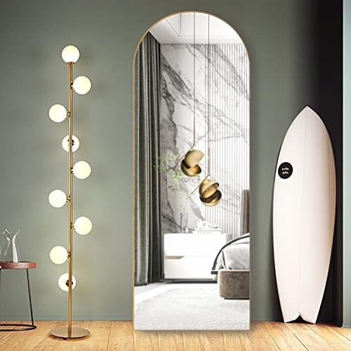 NEUWEABY Arched Full Length Mirror 65"x22" Arch Floor Mirror with Stand Large Wall Mirror Full Bo... | Amazon (US)