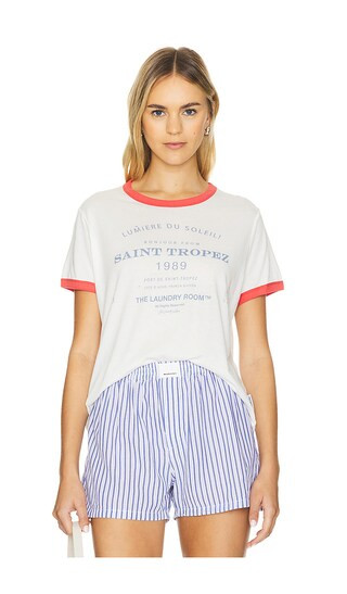 Saint Tropez Tee in White & Red | Revolve Clothing (Global)