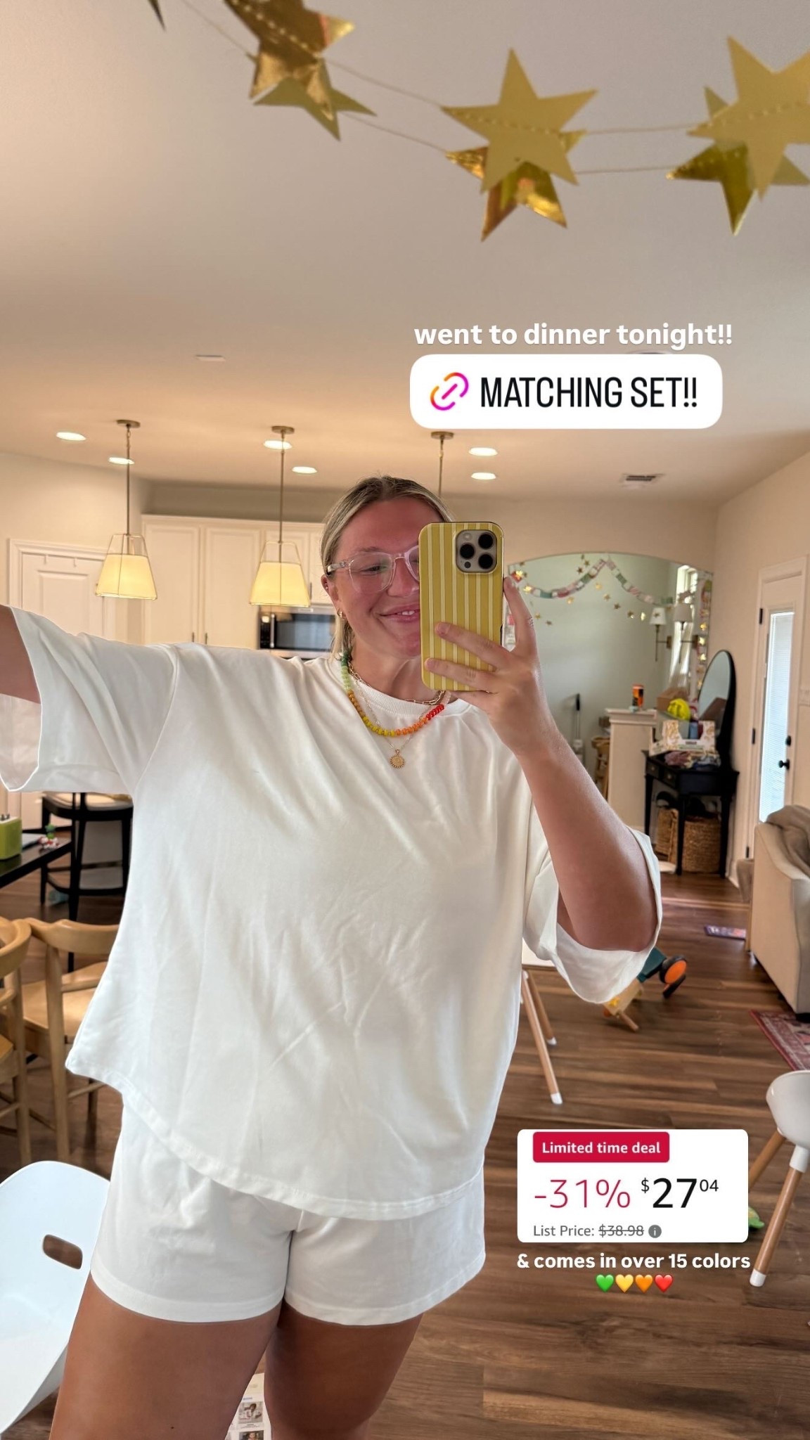 amazon matching set & the cutest necklace stack!! 

#LTKSaleAlert #LTKMidsize #LTKFindsUnder50