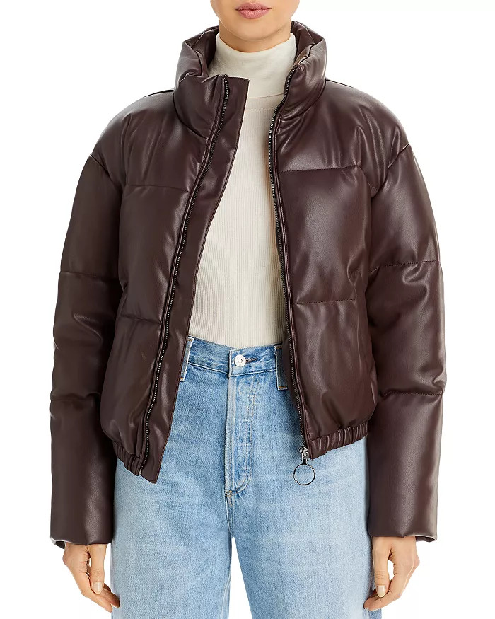 AQUA Faux Leather Puffer Jacket - 100% Exclusive  Women - Bloomingdale's | Bloomingdale's (US)