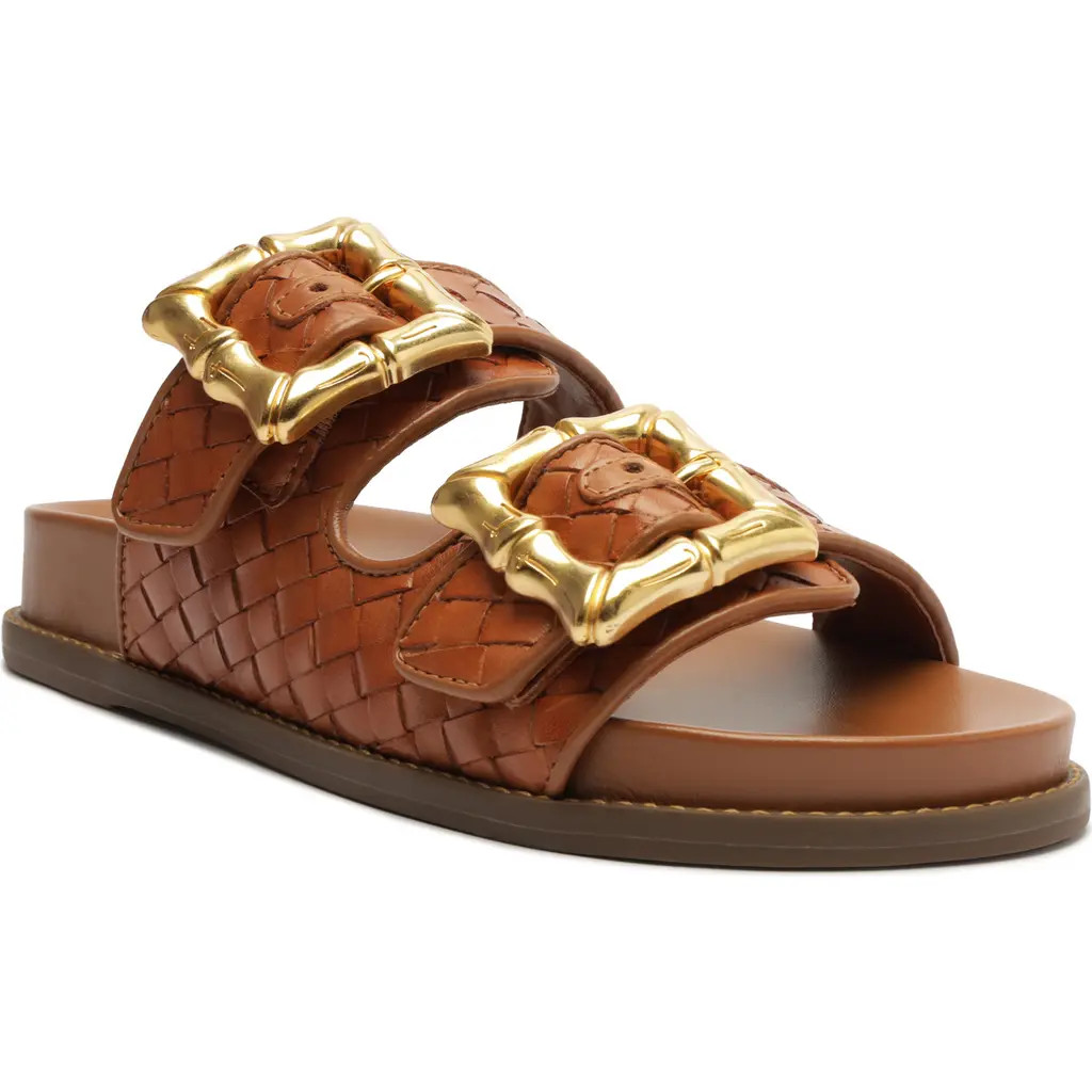 Schutz Enola Woven Strap Sandal in Miele at Nordstrom Rack, Size 5.5 | Nordstrom Rack
