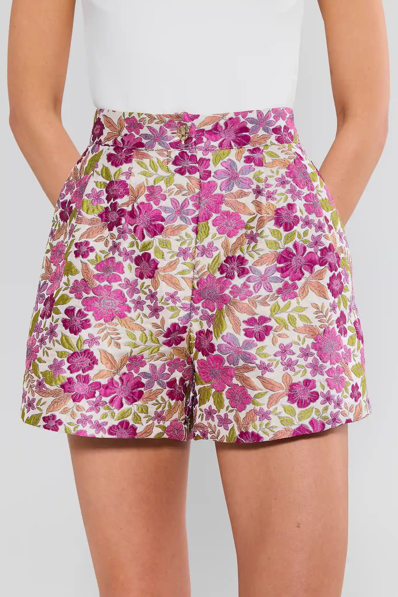 Ellison Purple Floral Shorts | Avara