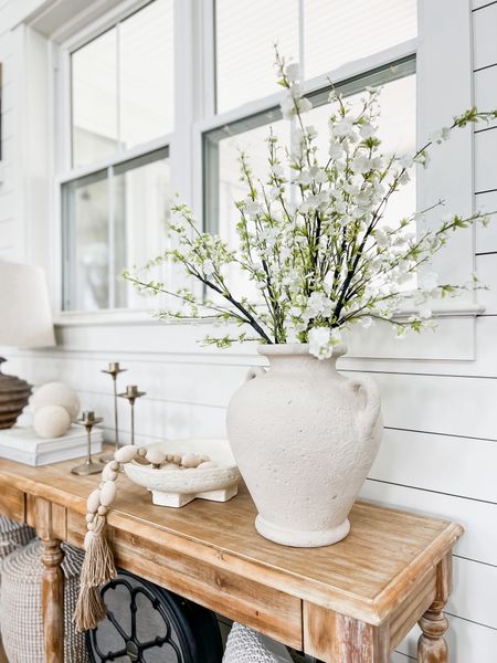 Spring home decor Entry foyer entryway home decor sofa table accent cherry blossom stems white vase gold candle sticks La Jolla baskets hamper with lid Everett table from world market photo gallery wall picture frames ledge amazon target pillow covers living room dining room decor home styling 

#LTKhome #LTKstyletip #LTKfindsunder100