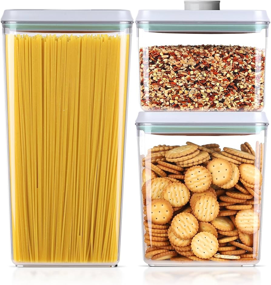 Melovom Pop Container Set, 3 Pcs Airtight Food Storage Containers with Lids for Kitchen Pantry Or... | Amazon (US)