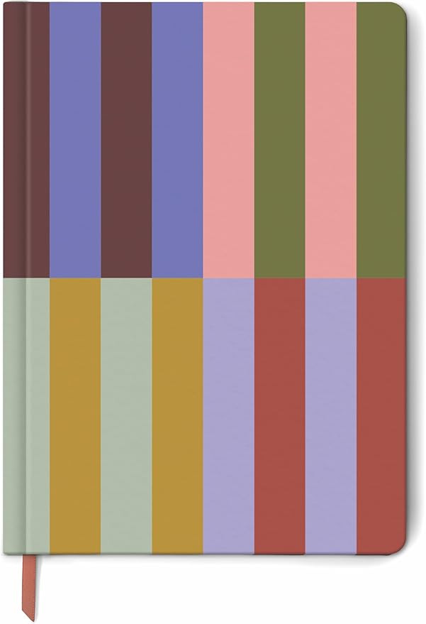 DesignWorks Ink Bold Stripe Floral 7.25" x 10.25" Jumbo Journal Notebook with Soft Touch Cover, G... | Amazon (US)
