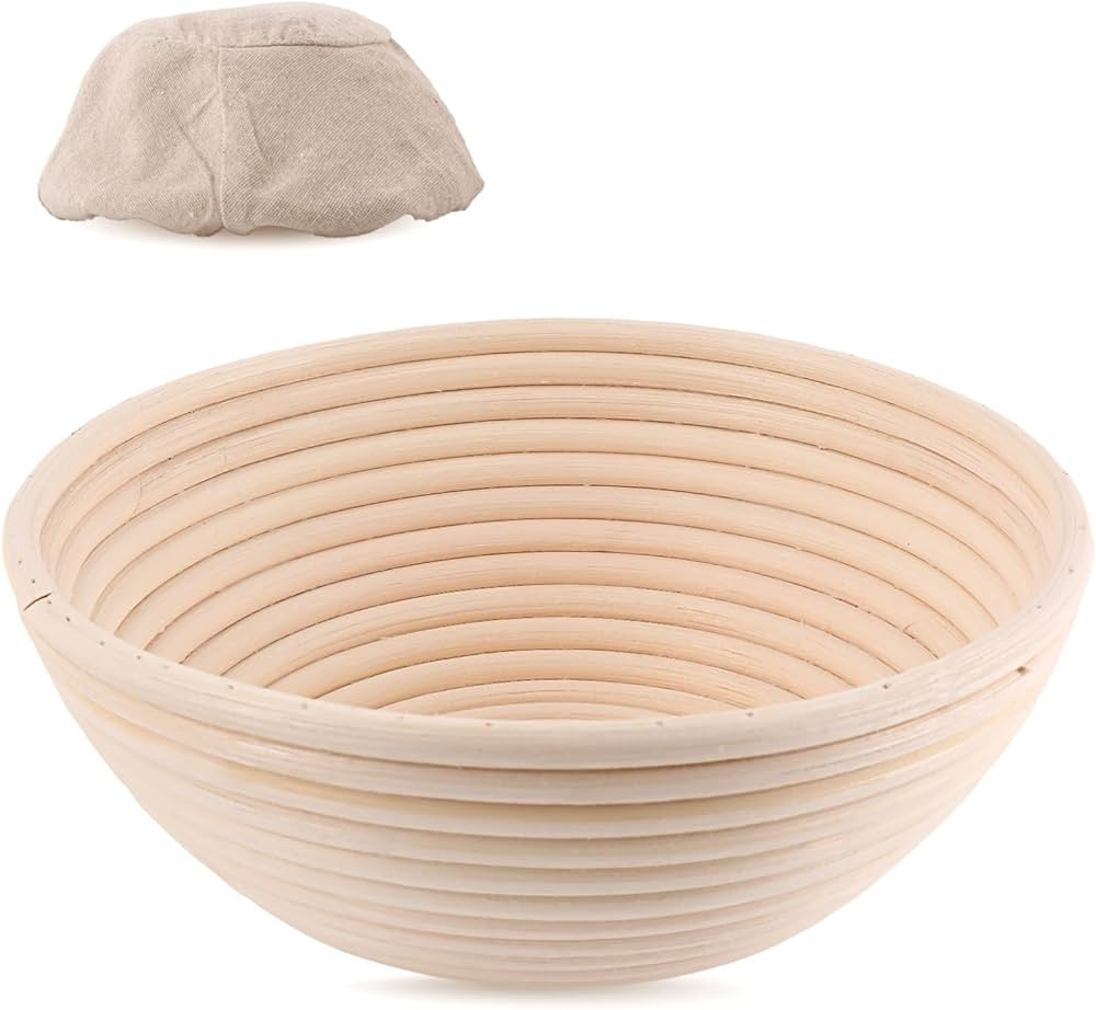Joyyy Sourdough Bread Proofing Baskets with Liner, Dough Rising Ratten Bowl for Bread Making and ... | Amazon (US)