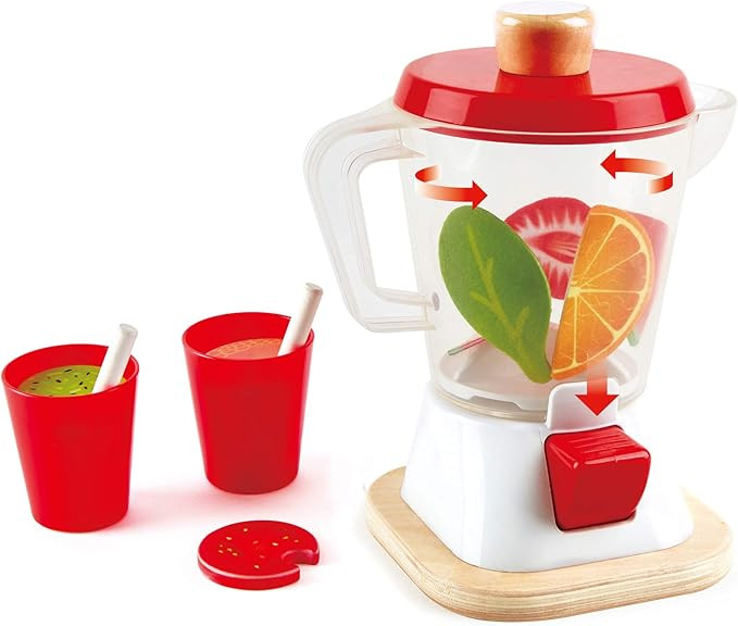 Hape Smoothie Blender | Multicolor Kitchen Smoothie Machine Play Set Complete with Cups & Straws | Amazon (US)