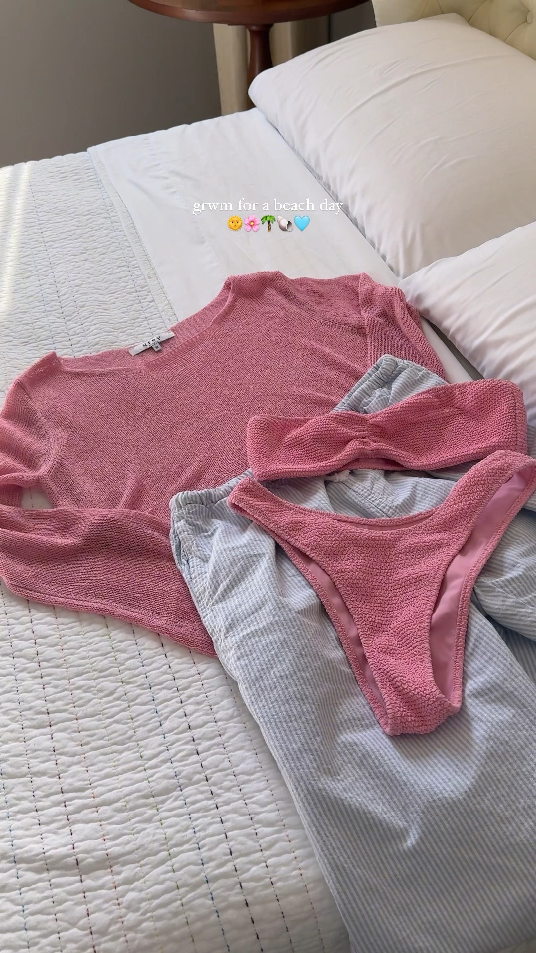 my go to outfit for this spring and summer!🌸🐚 i sized up in this coverup (size M) for a more loose fit <3

#LTKfindsunder50 #LTKstyletip #LTKswim