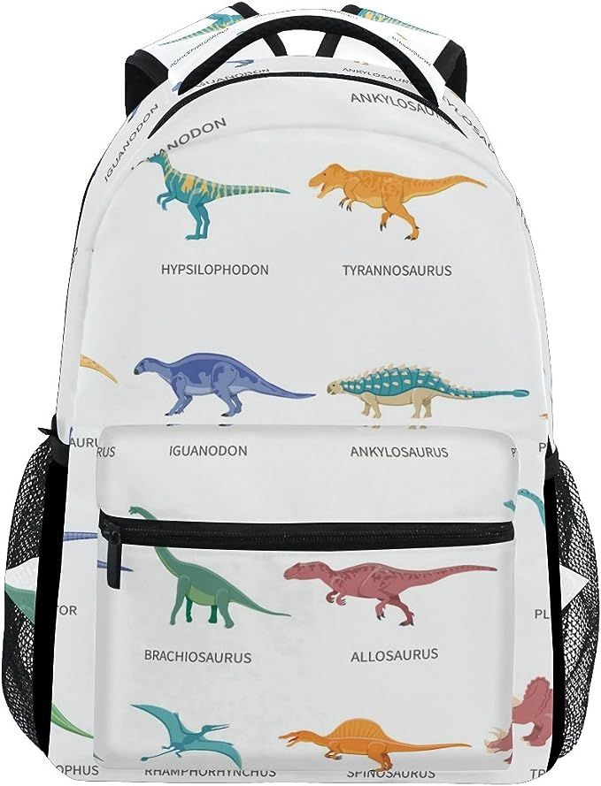 School Backpack Dinosaurs Colored Bookbag for Boys Girls Travel Bag | Amazon (US)