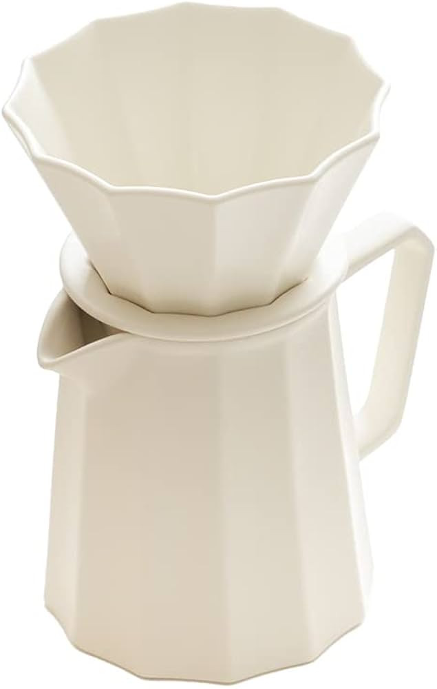 Pour Over Coffee Maker, Multi-sided Petal Design, Matte Crème, 9.6oz | Amazon (US)