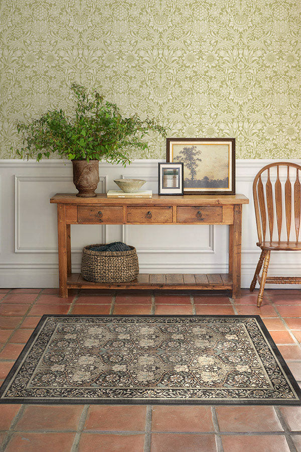 Honeysuckle & Tulip Dark Wood Rug | Ruggable