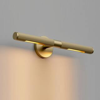 24 in. 1-Light Gold Wall Sconce, Picture Lights for Wall, Modern Wall Light for Living Room, Bath... | The Home Depot