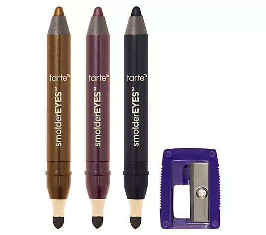 tarte SmolderEyes Silk Stick Eyeliner Trio & Sharpener - QVC.com | QVC