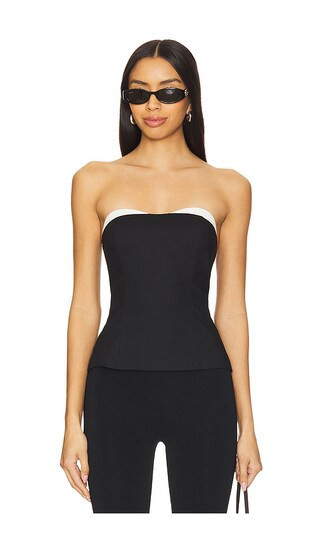 superdown Anika Strapless Top in Black. - size M | Revolve Clothing (Global)
