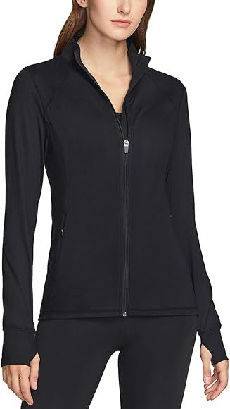 TSLA Women's Full Zip Sun Protection Running Track Jackets, Lightweight Athletic Workout Jackets, Ac | Amazon (US)