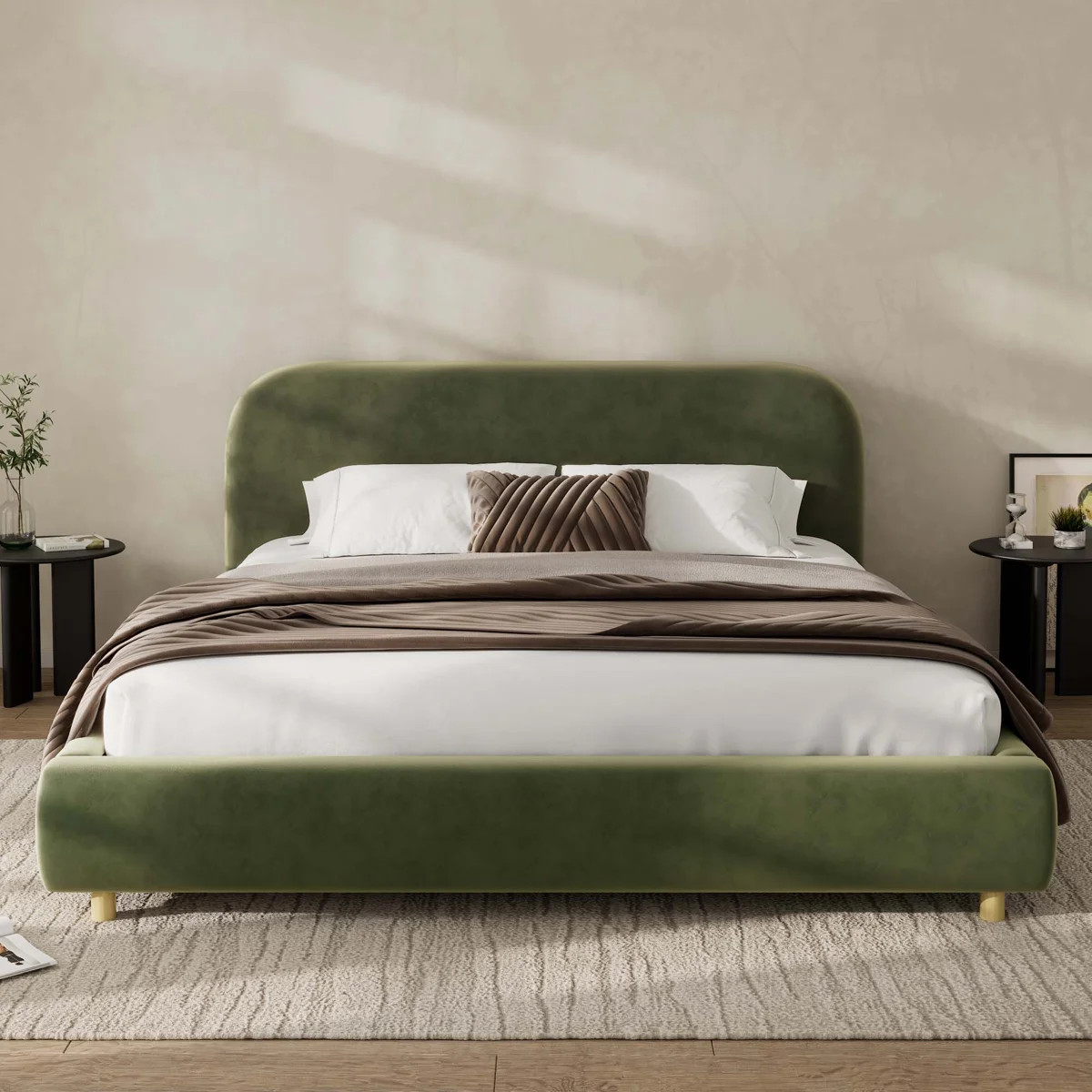 Issabell Upholstered Platform Bed With Wood Slats | Wayfair North America