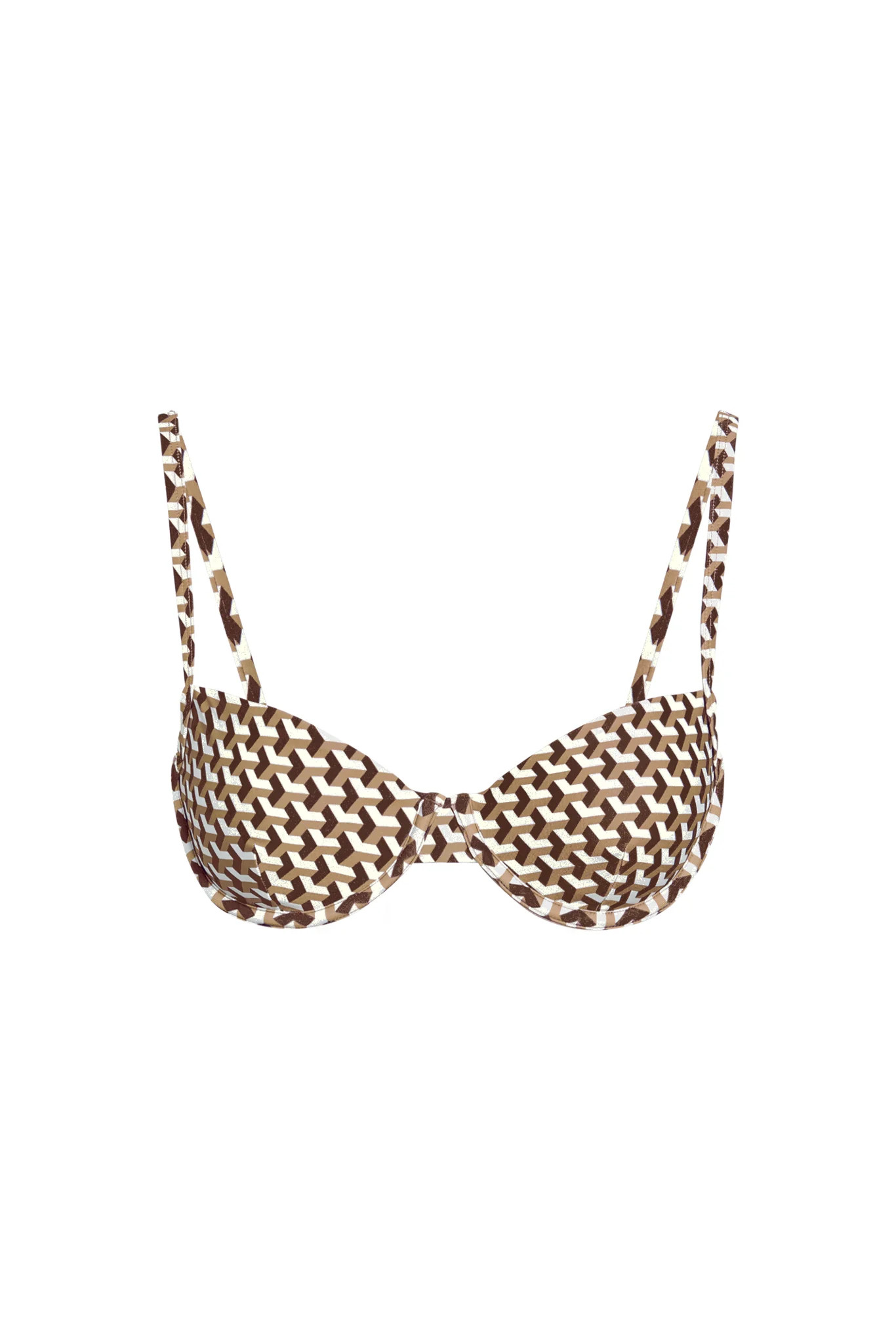 Capri Top - Husk Geo | Monday Swimwear