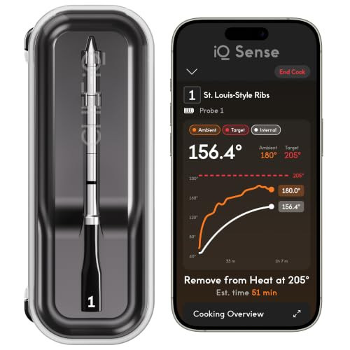 CHEF iQ Sense | Smart Wireless Meat Thermometer | Ultra-Thin Probe | WiFi Unlimited Range | 1000°F Heat Safe | 5 Sensors | BBQ, Grill, Oven, Smoker, Air Fryer | Gen3 | Amazon (US)