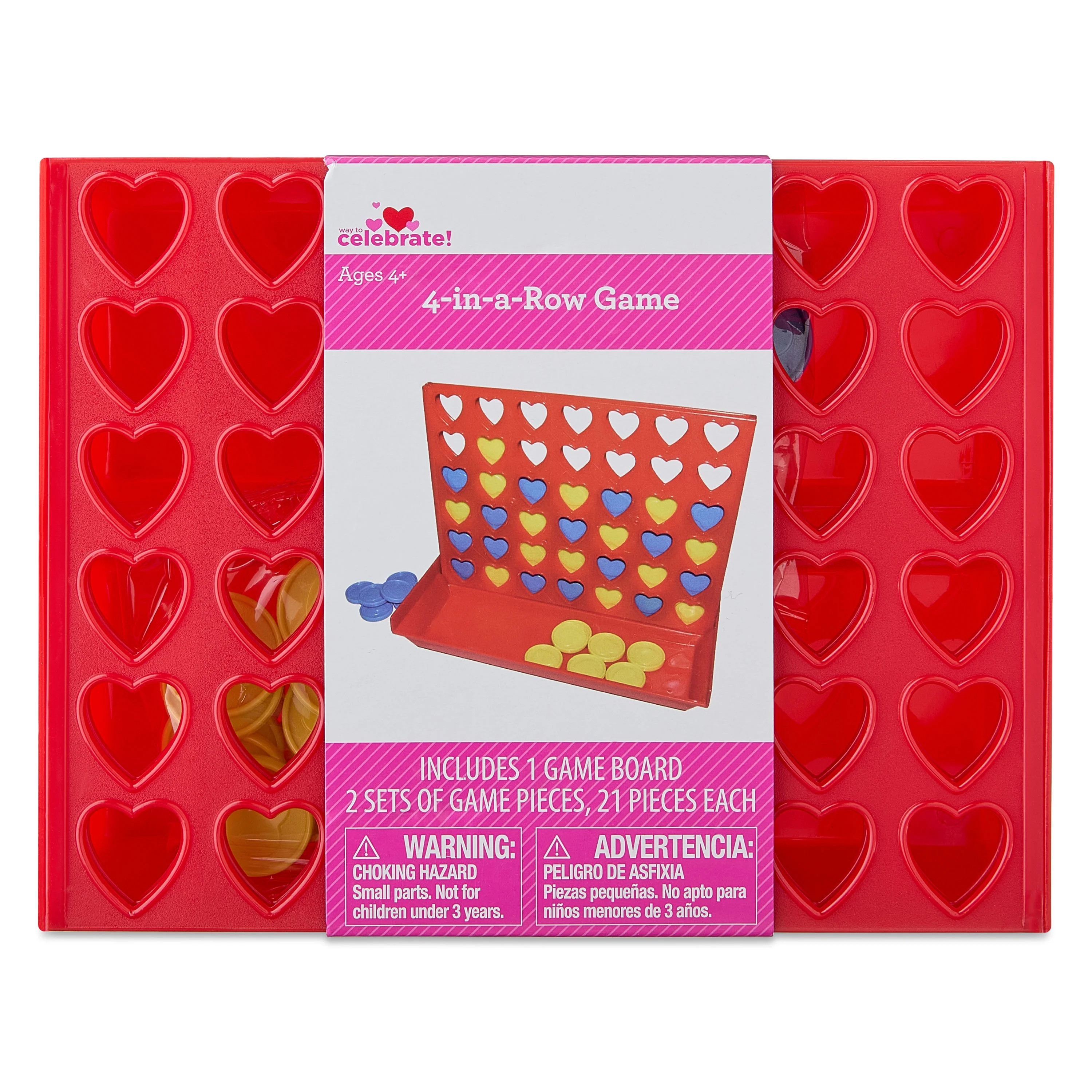 4-in-a-Row Game Party Favor, Red, Valentine's Day by Way To Celebrate | Walmart (US)