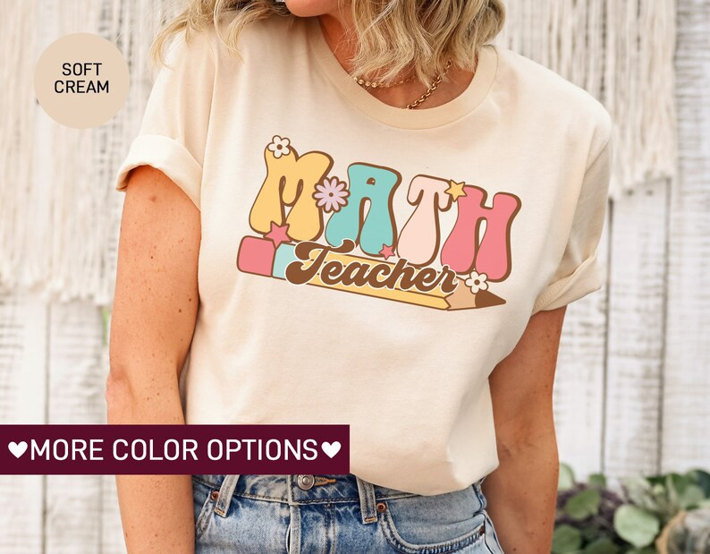 T-Shirt for Math Teacher, Math T-Shirt Gift For Teacher, Math Shirt, Gift for Math Lover, Math Te... | Etsy (US)