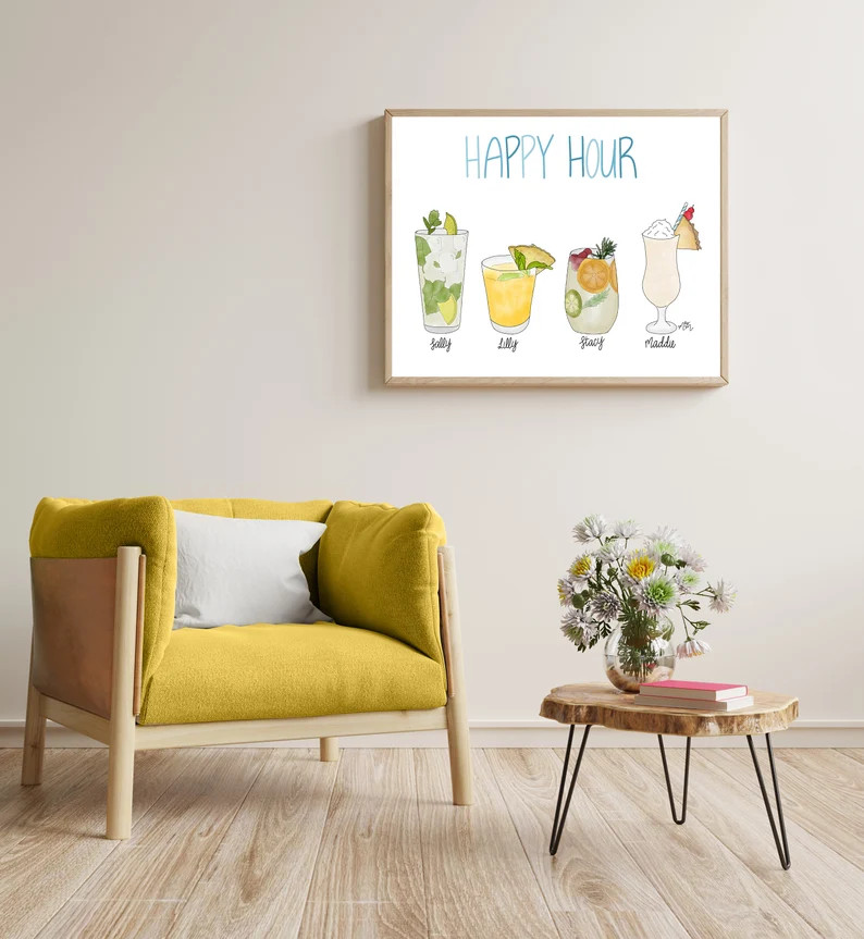 Personalized Drink Printable | Custom Cocktail | Alcohol Art| Drink Art | Custom Printable | Wall... | Etsy (US)