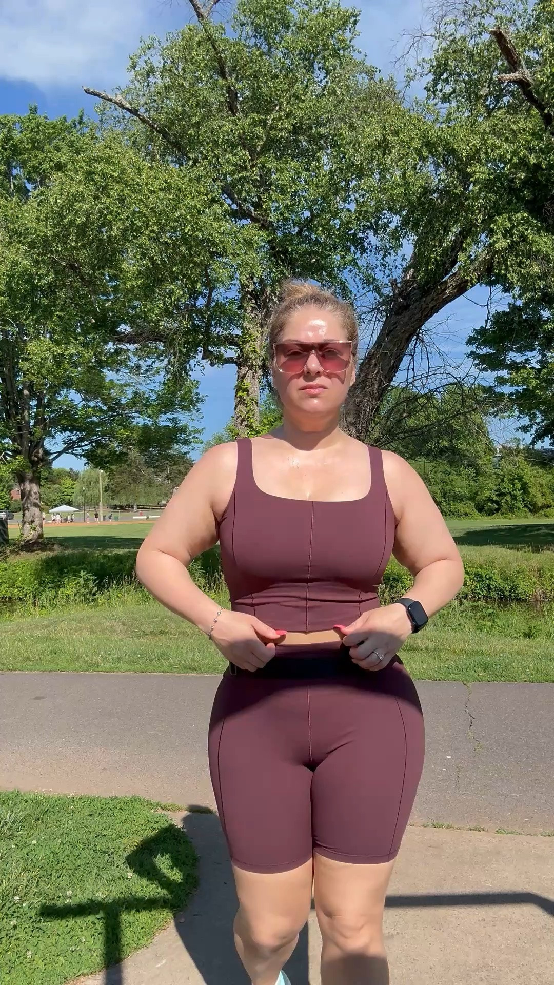 Jogging on this beautiful HOT morning. Had to show off the matching workout set through the sweat and exhaustion 😜

#LTKActive #LTKOver40 #LTKfitnessgoals