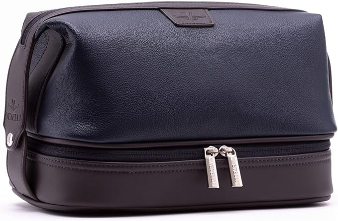Vetelli Leather Toiletry Bag for Men, Ideal Gift for Travel, Durable, Water-Resistant | Amazon (US)