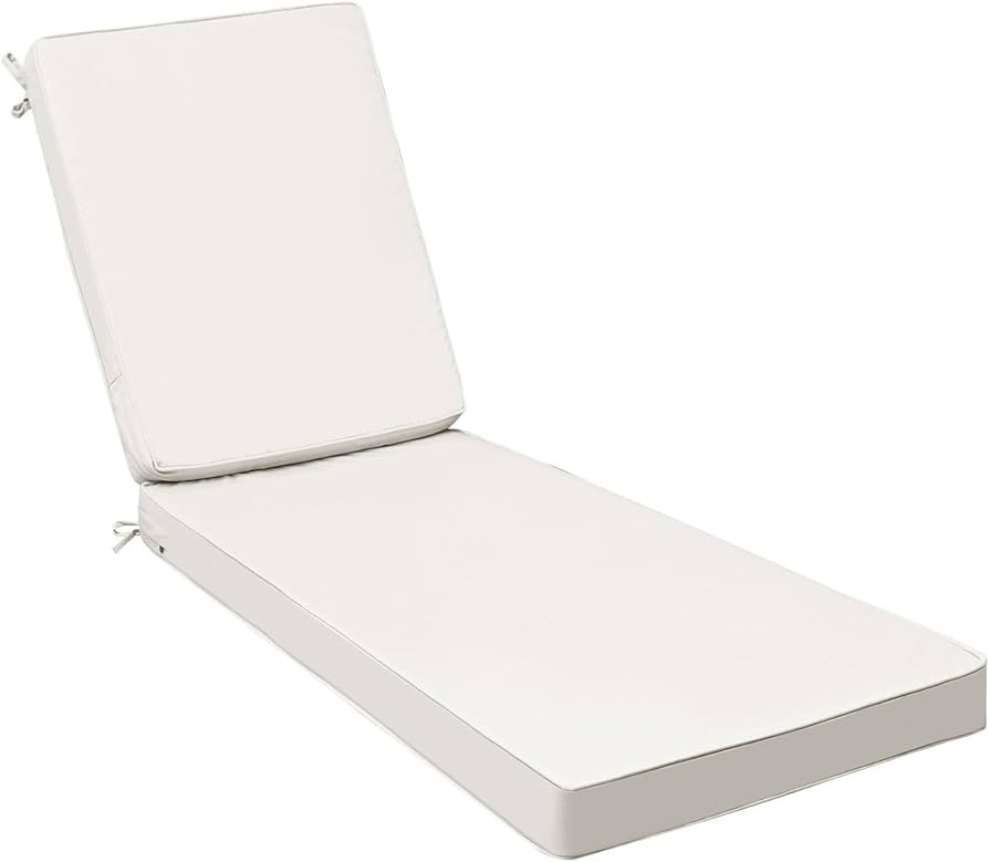 AAAAAcessories Outdoor Chaise Lounge Cushions, Fade-Resistant, Waterproof Patio Furniture Replace... | Amazon (US)