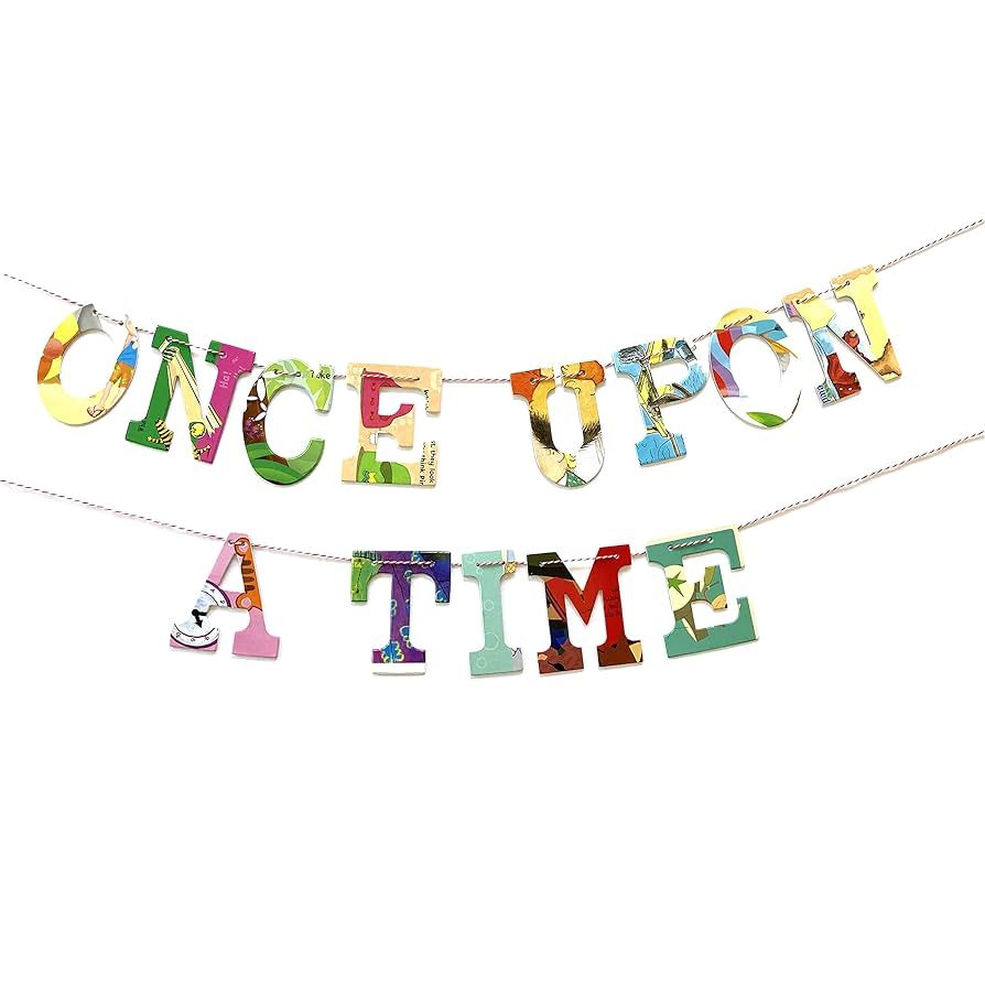 Once Upon A Time Book Themed Board Book Page Garland | Amazon (US)