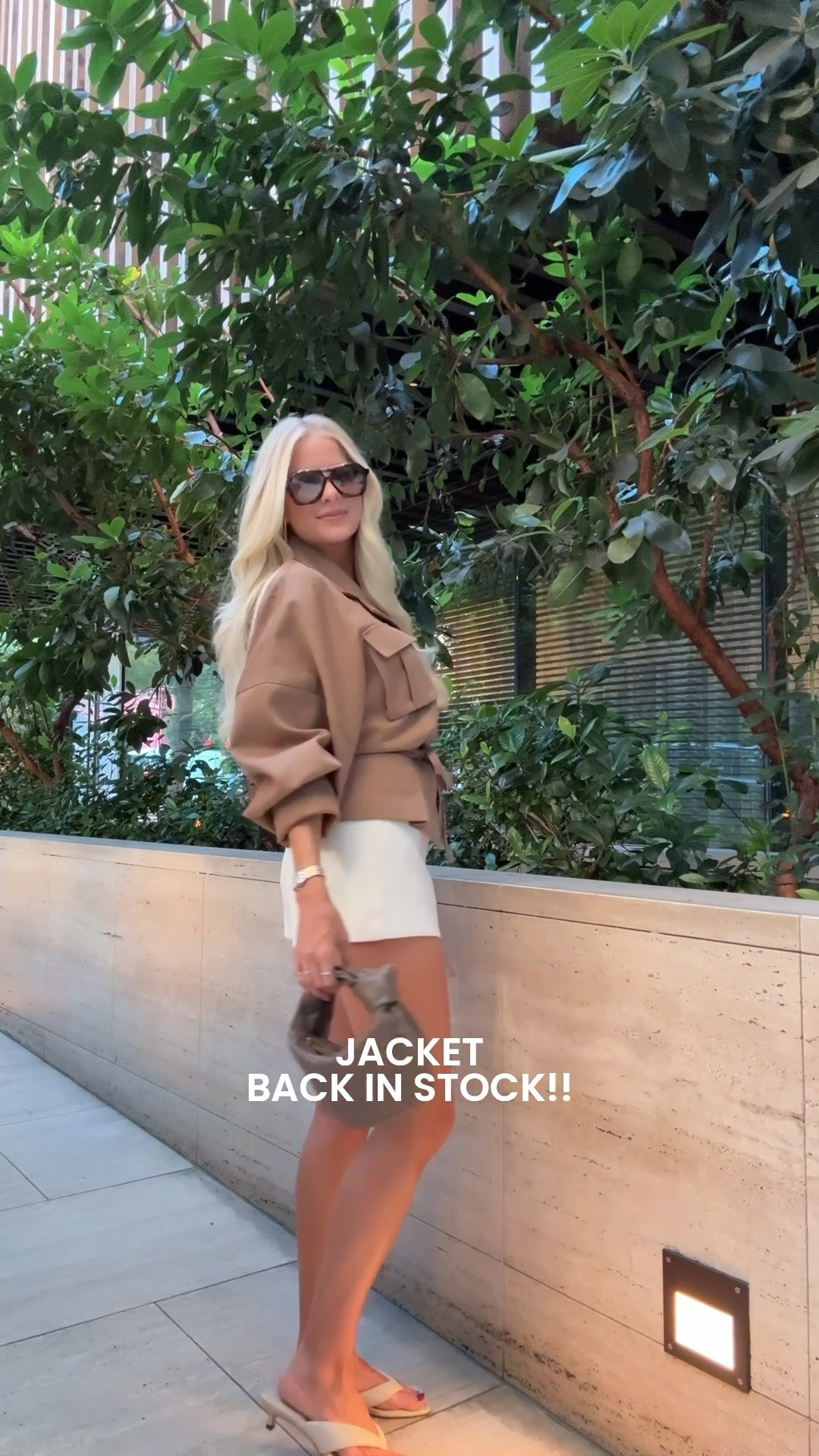 Jacket back in stock!! SIZE: small in jacket, 4 in shorts (linked similar), shoes are tts! #kathleenpost

Spring transition outfit, spring outfit 2026, date night chic

#LTKootd #LTKSeasonal #LTKTravel