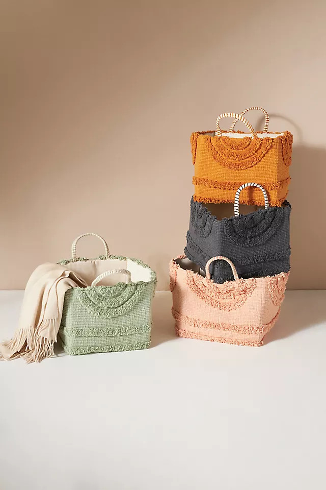 Peach Tufted Basket | Anthropologie (US)